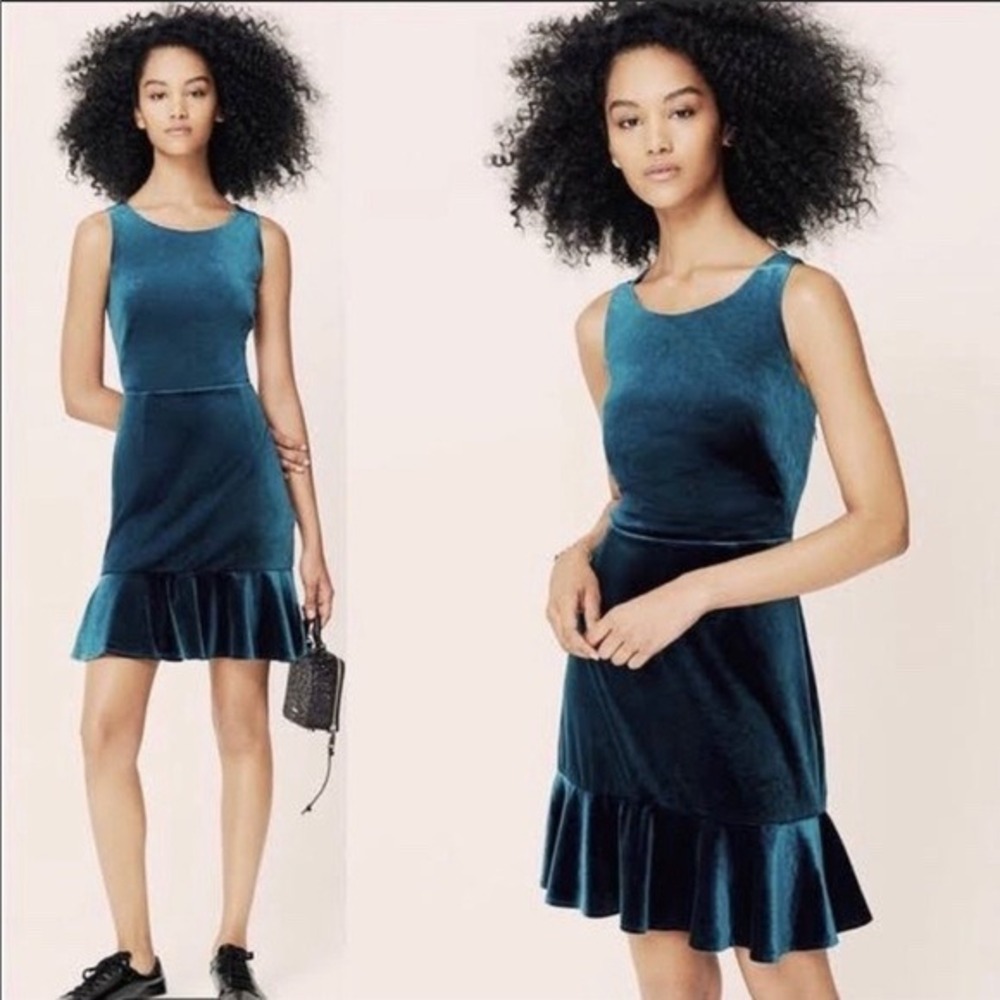 Rebecca Minkoff Tiffany Velvet Dress in Deep Sea Teal Size 8 Cocktail Party